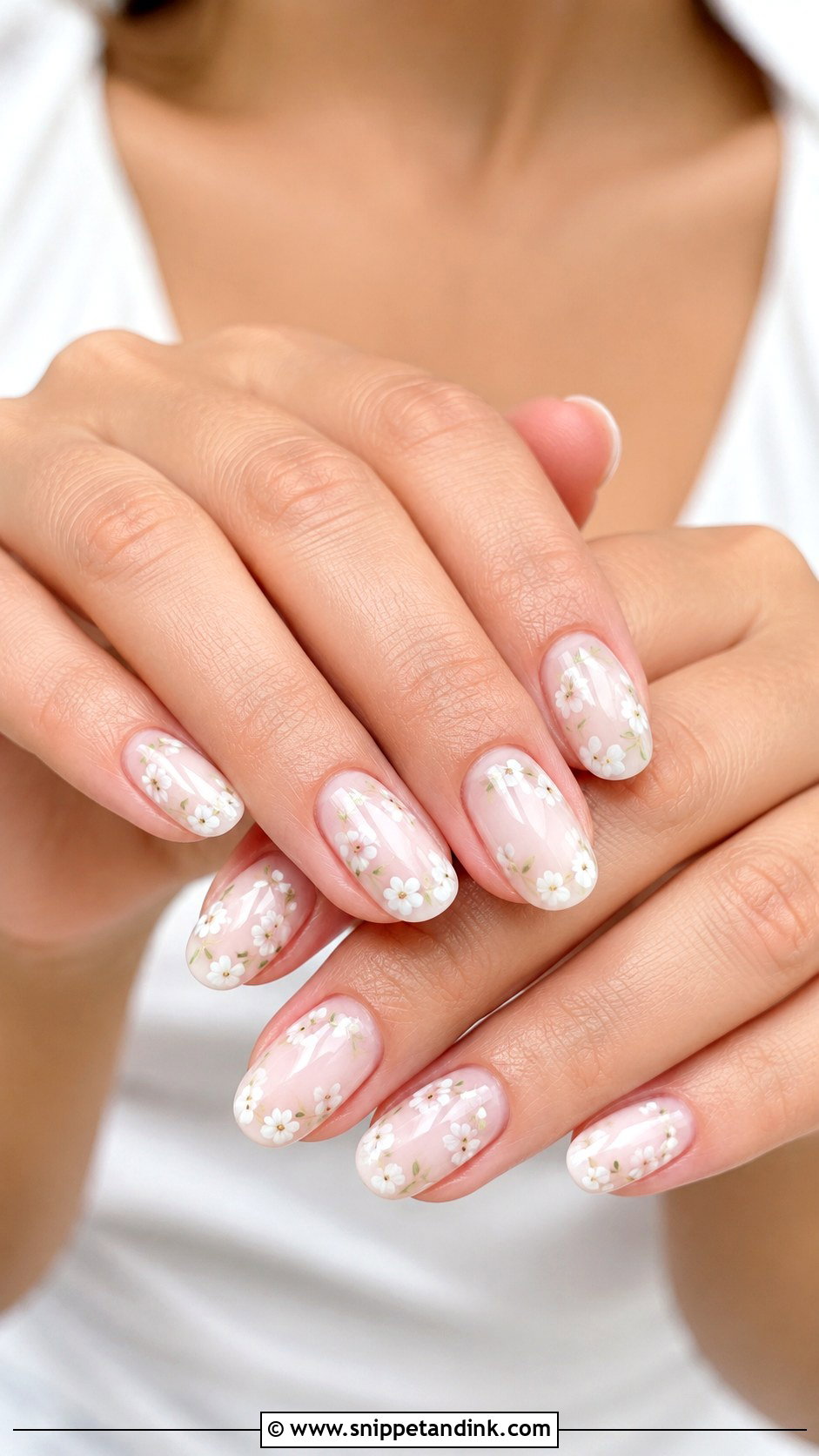 Floral Wedding Nails - Snippet and Ink - 35 Wedding Nail Ideas