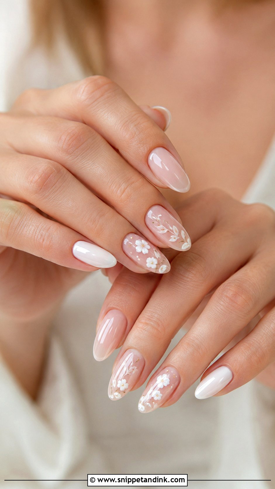 Floral Wedding Nails For Bride - Snippet and Ink - 20 Cute Wedding Nails the Bride
