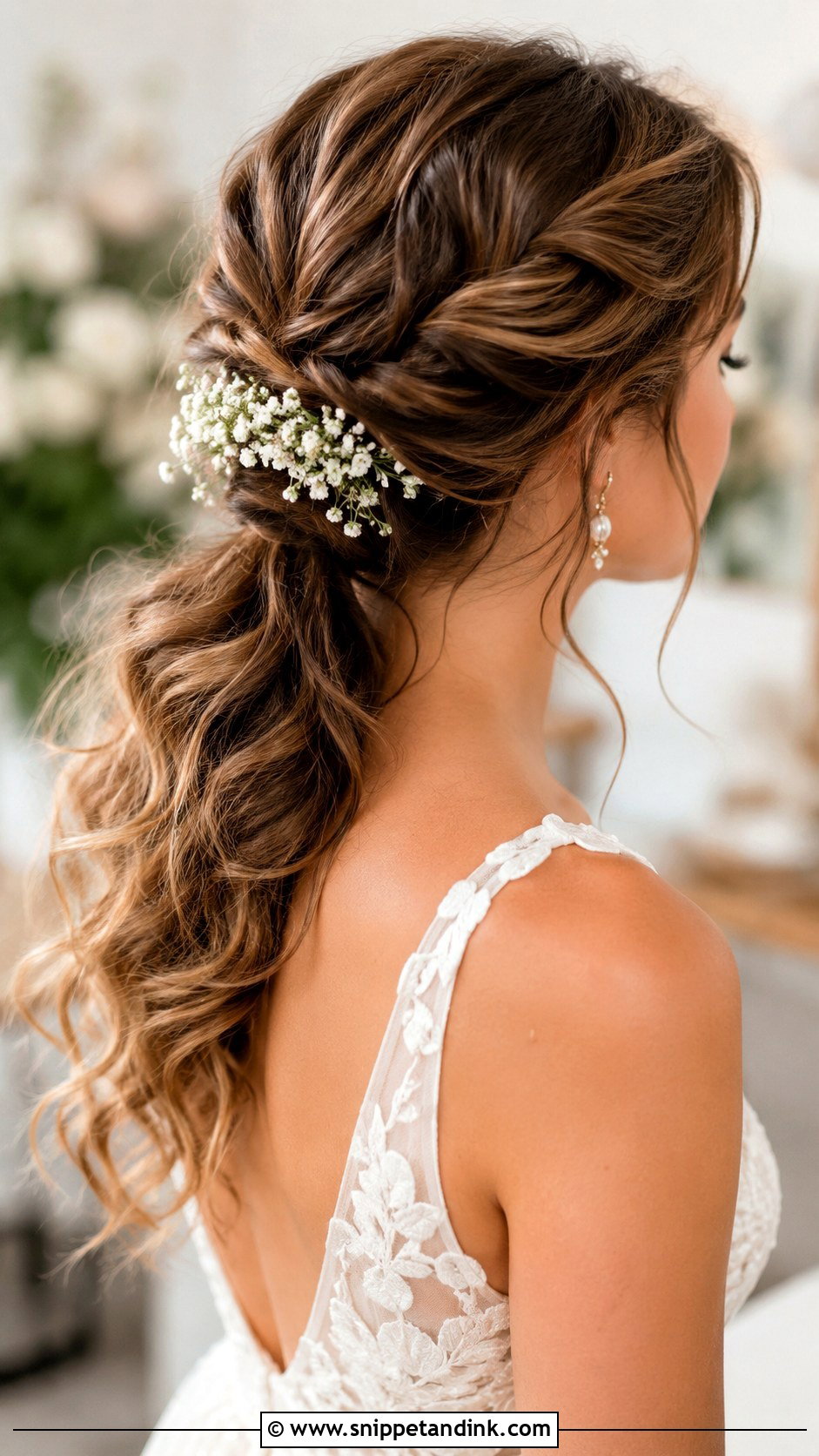 Floral Wedding Ponytail Updo - Snippet and Ink - 15 Wedding Updos for Long Hair Ponytail
