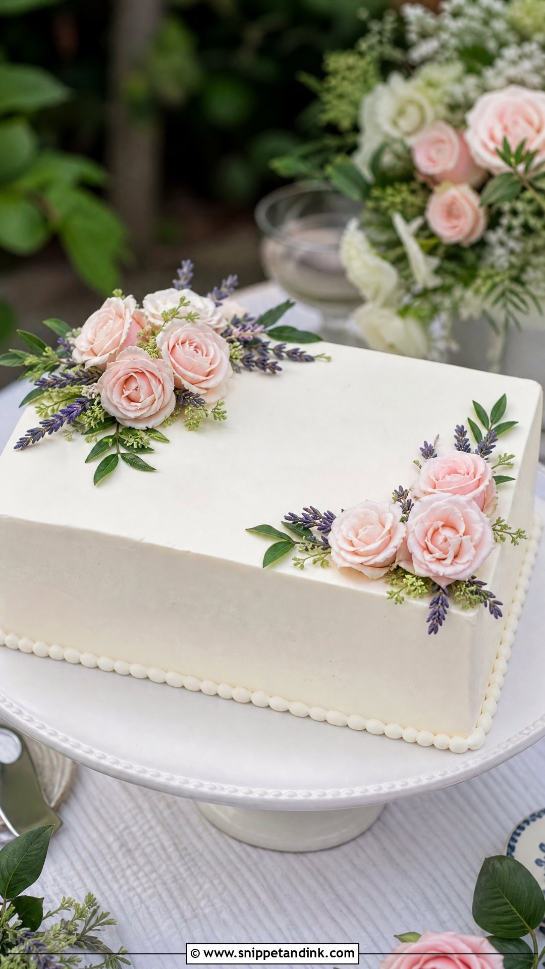 Floral Wedding Sheet Cake - Snippet and Ink - 20 Wedding Sheet Cakes