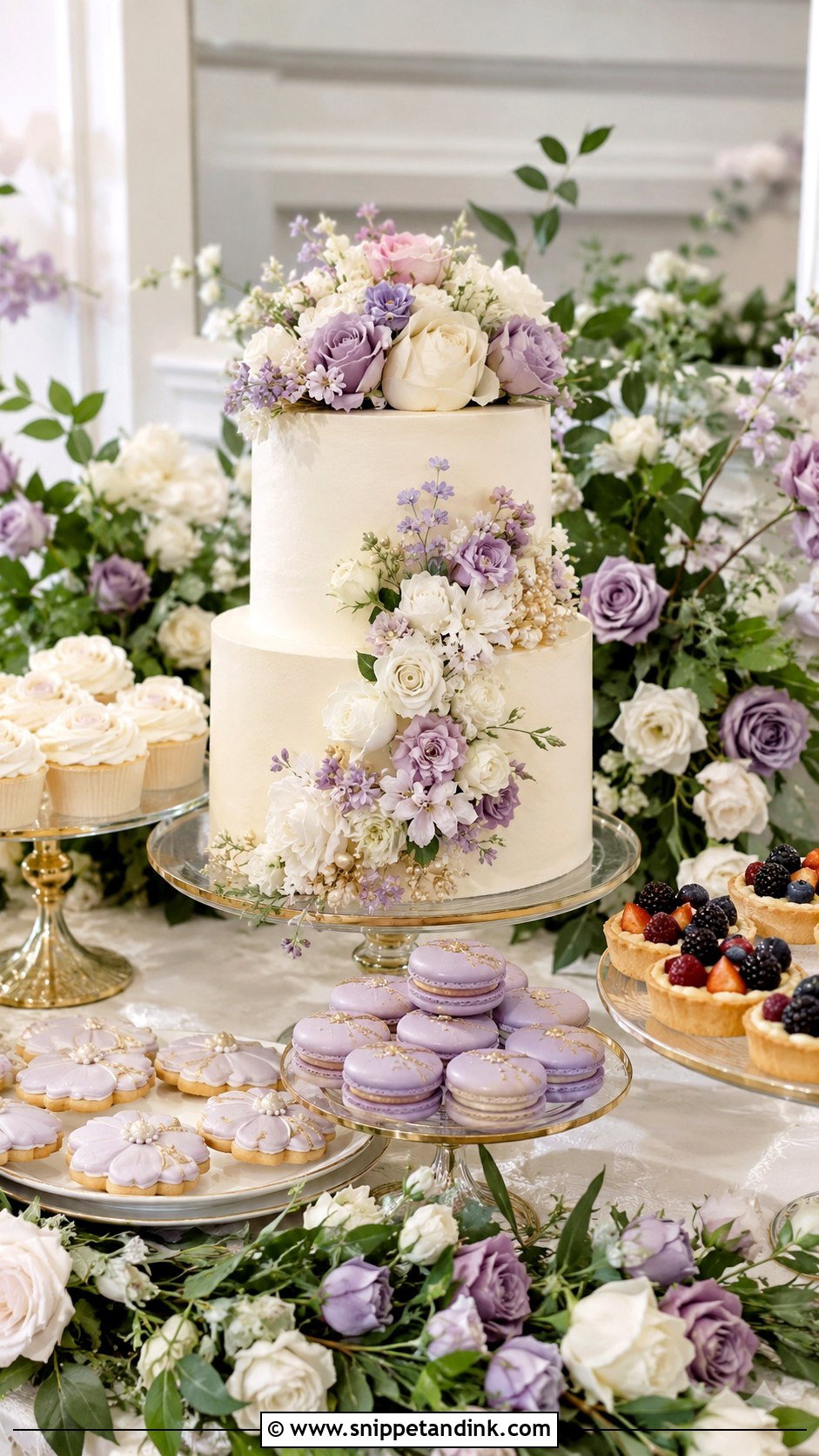 Floral Wedding Sweet Table - Snippet and Ink - 30 Wedding Sweet Table Ideas