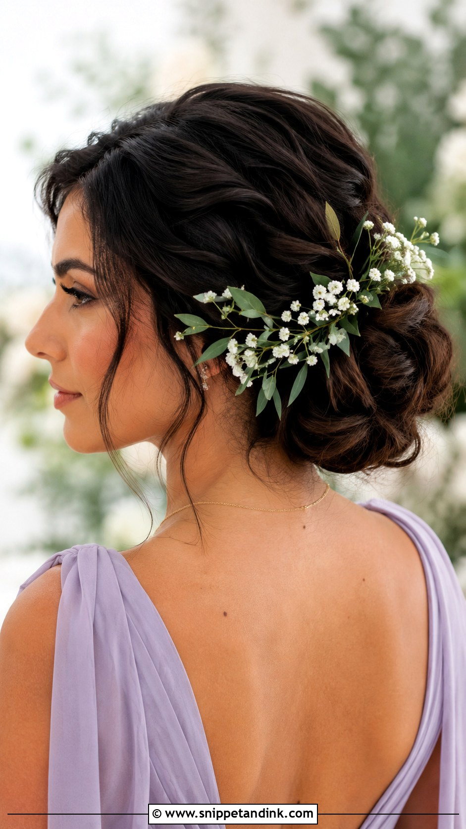 Floral Wedding Updo for Long Hair - Snippet and Ink - 20 Wedding Updos for Long Hair Bridesmaid