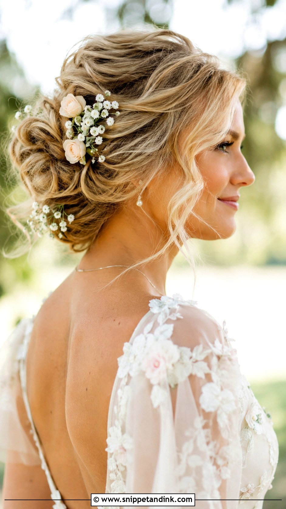 Floral Wedding Updo - Snippet and Ink - 20 Elegant Wedding Updo Ideas