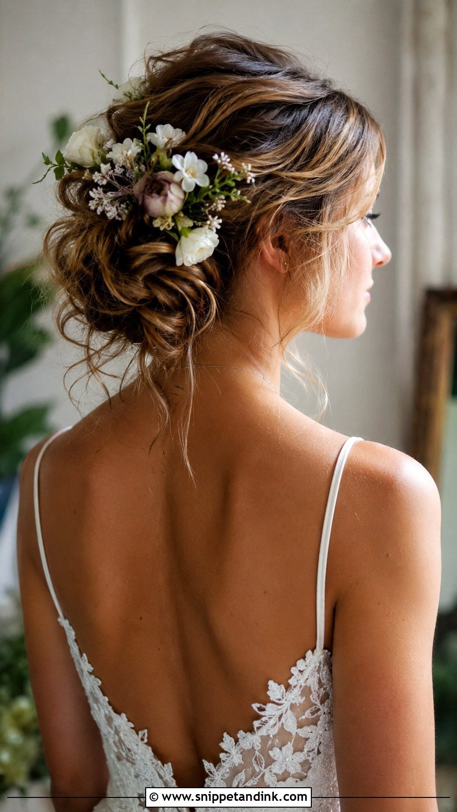 Flower Adorned Updo - Snippet and Ink - 20 Wedding Day Hairstyles for Bride