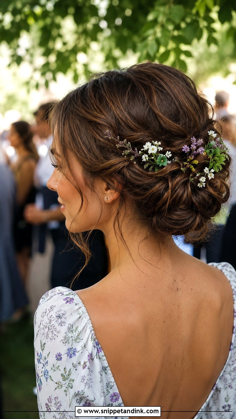 Flower Adorned Updo for a Wedding - Snippet and Ink - 20 Cute Hairstyles for a Wedding
