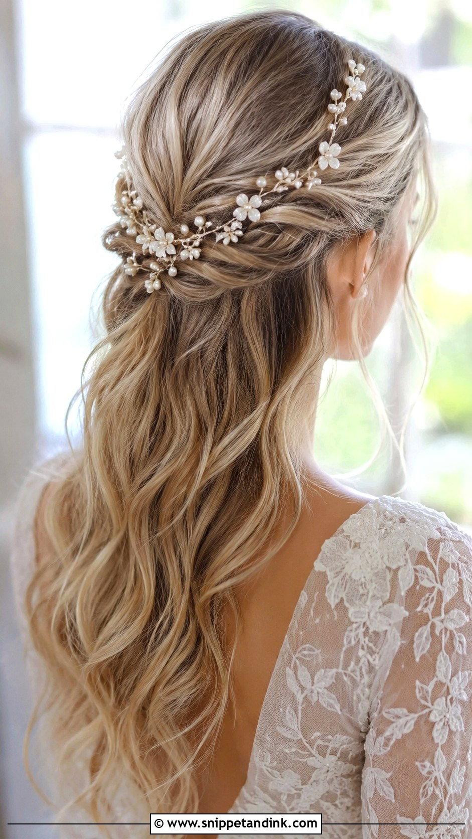 Flower Bridal Hair Vine - Snippet and Ink - 20 Flower Bridal Hair Decorations Ideas