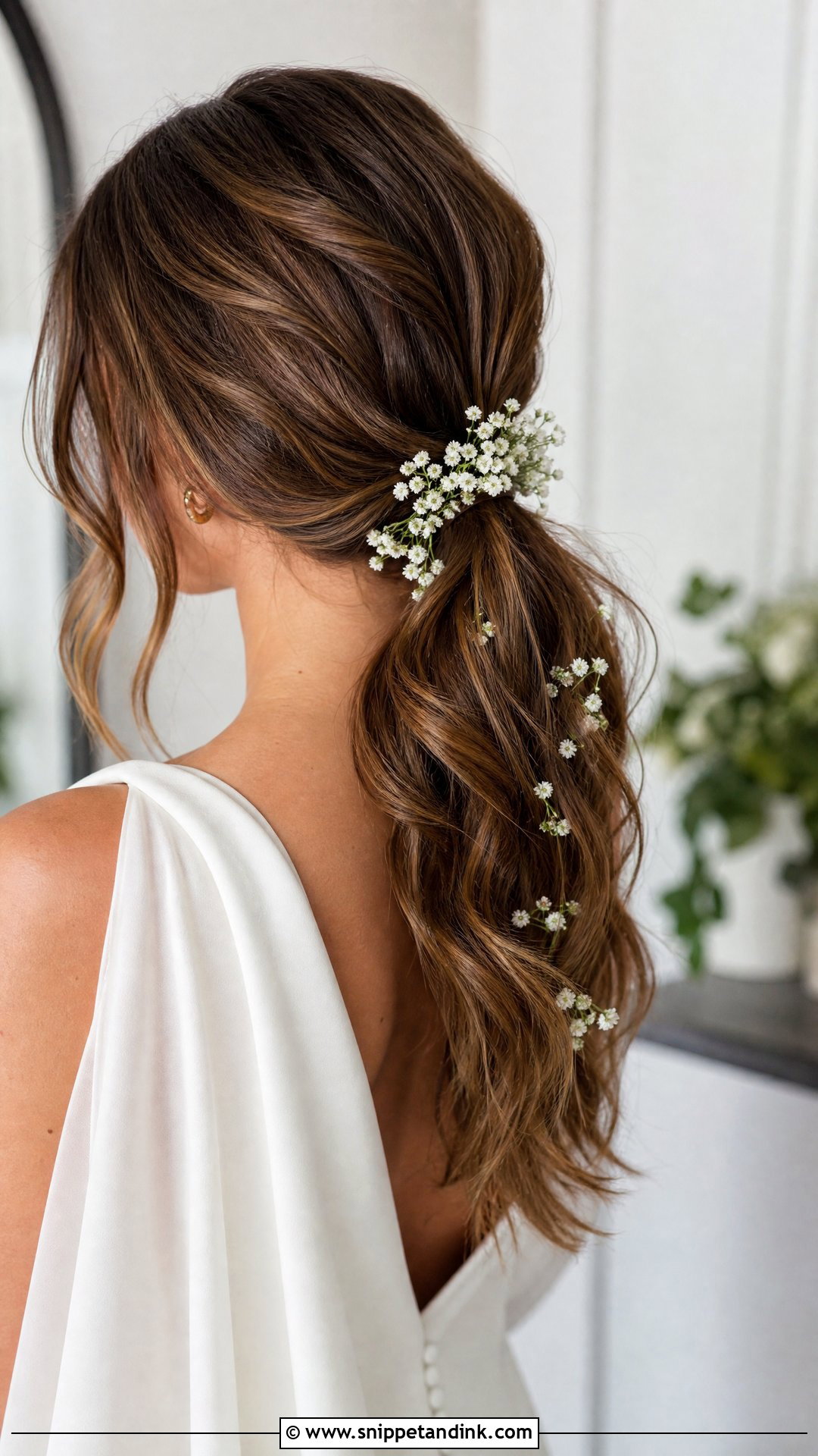 Flower Bridal Ponytail - Snippet and Ink - 15 Flowers for Brides Hair Ideas