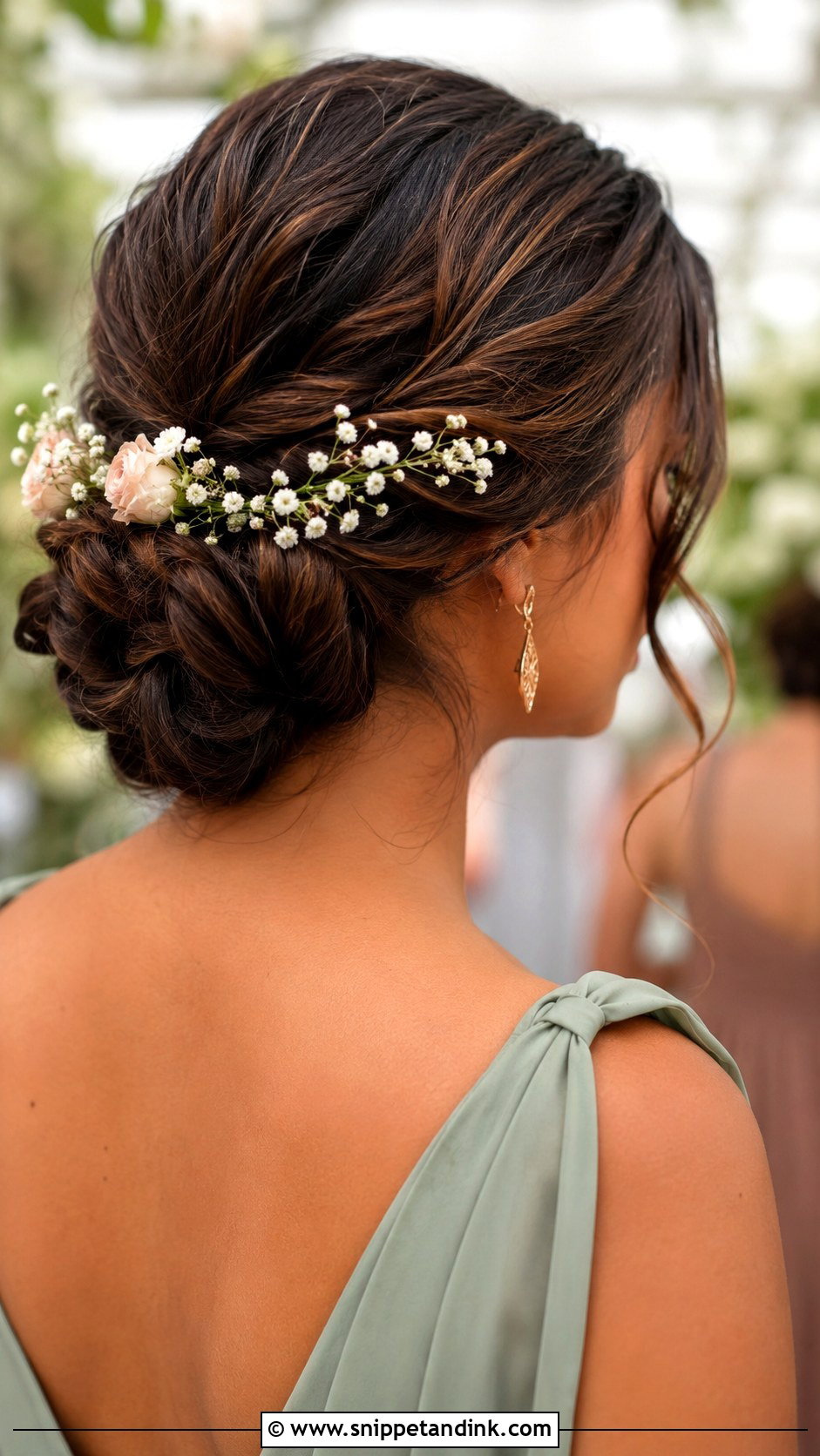 Flower Bridesmaid Updo - Snippet and Ink - 20 Bridesmaid Updos for Long Hair