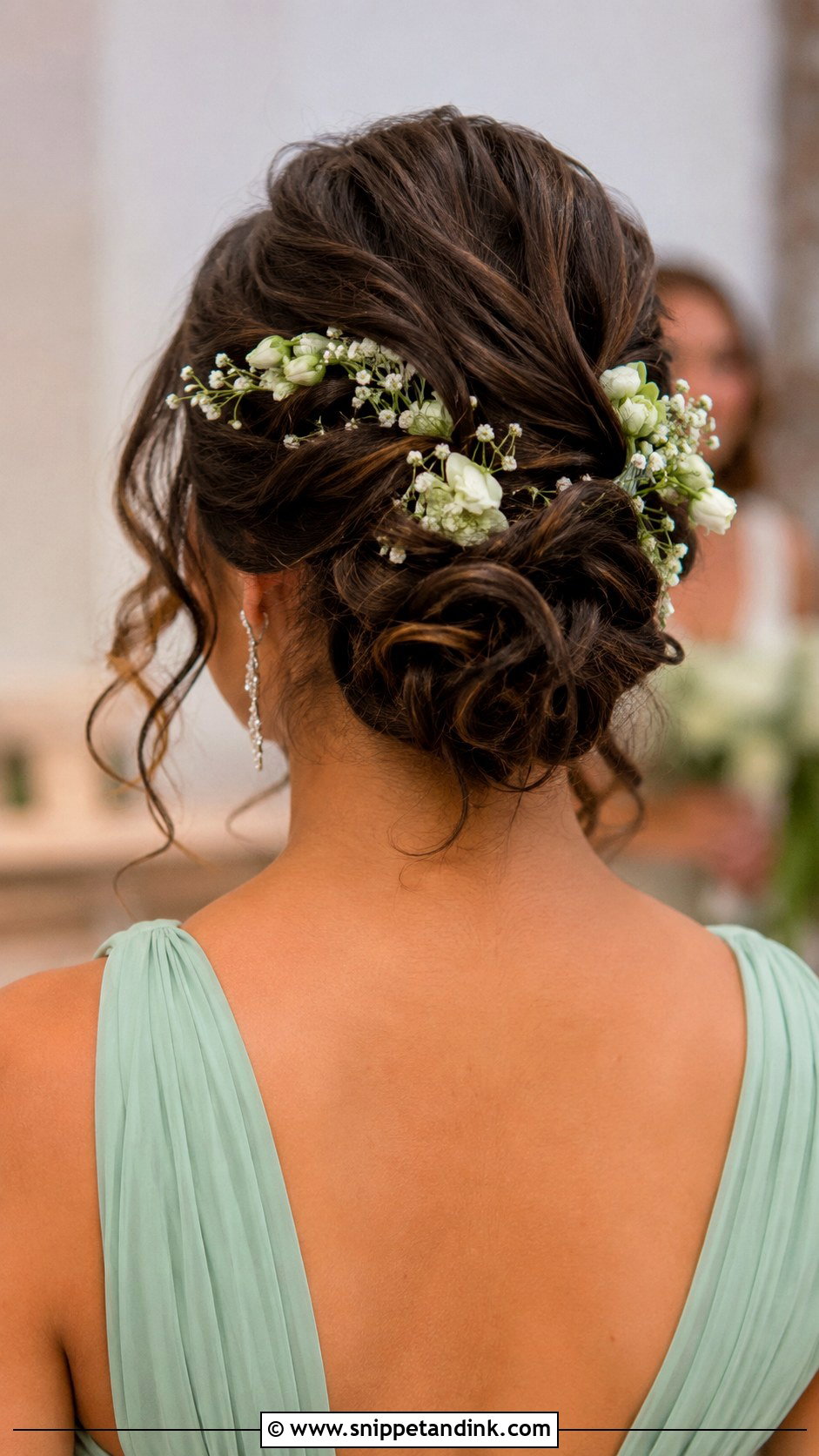 Flower Bun Bridesmaid Hair - Snippet and Ink - 20 Hair Ideas for Wedding Bridesmaid