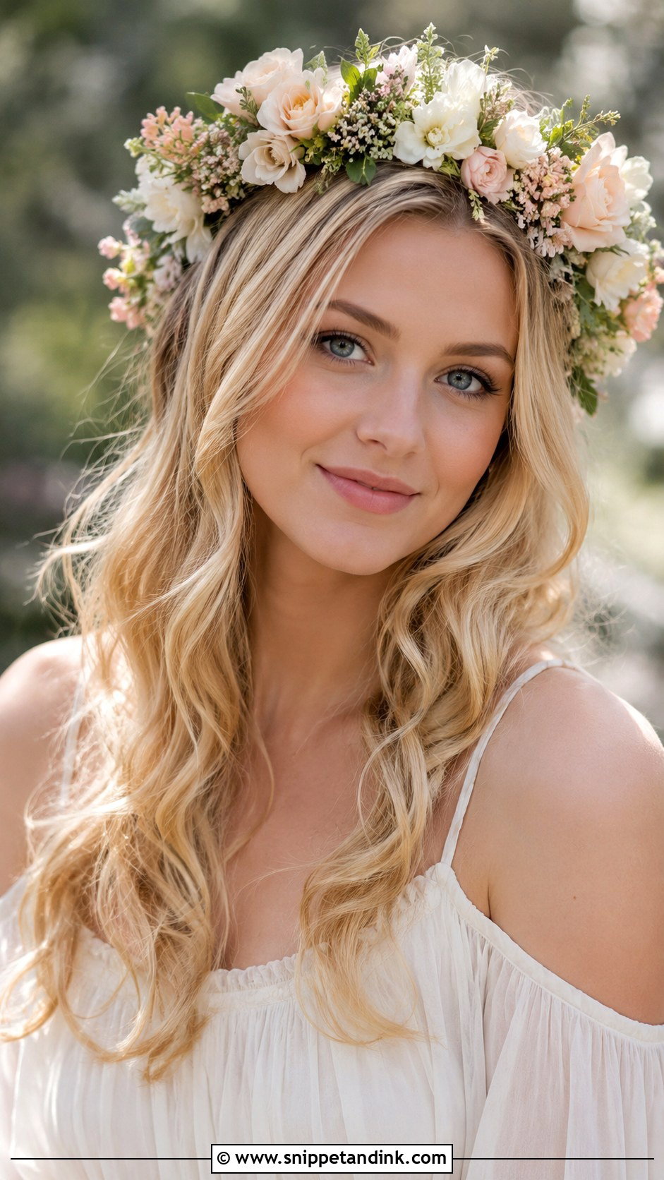 Flower Crown Engagement Hairstyle - Snippet and Ink - 25 Hair Styles for Engagement