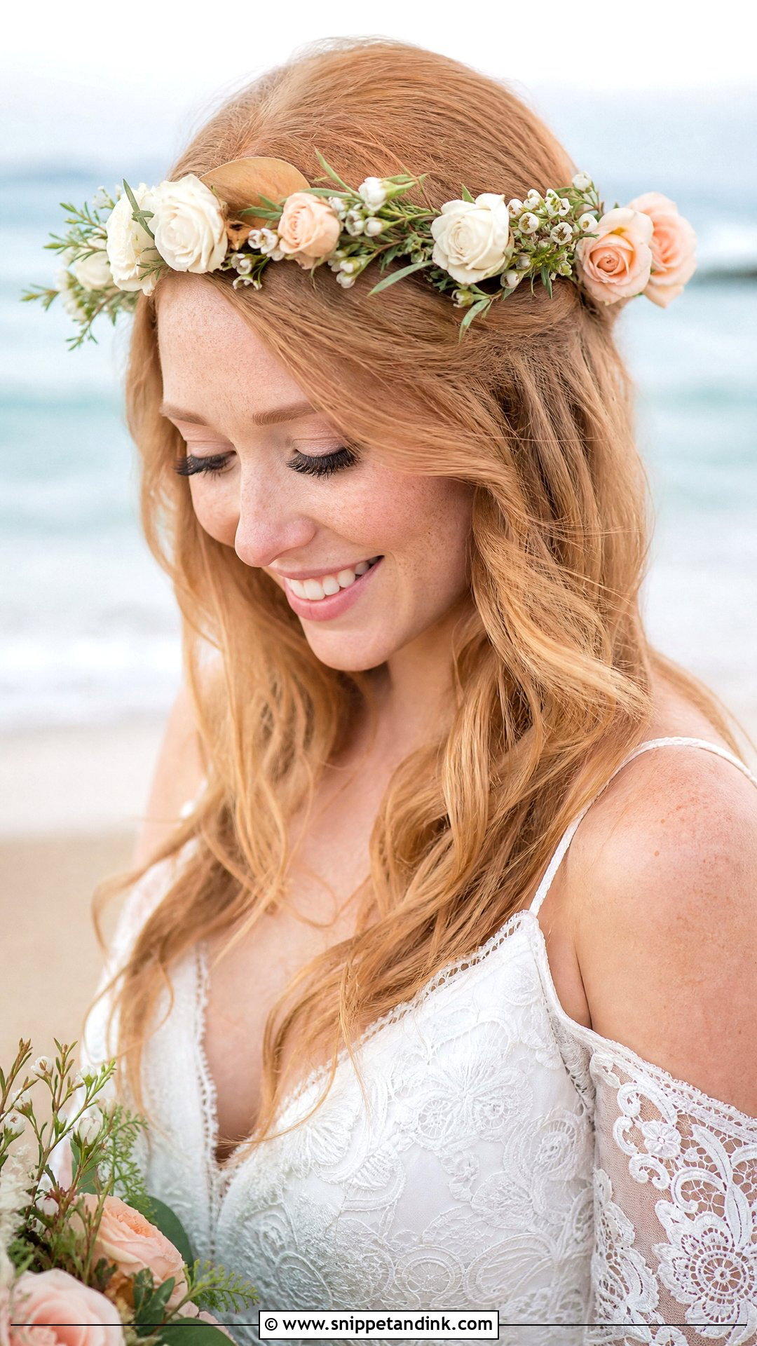 Flower Crown For Beach Wedding - Snippet and Ink - 15 Beach Wedding Hair Accessories