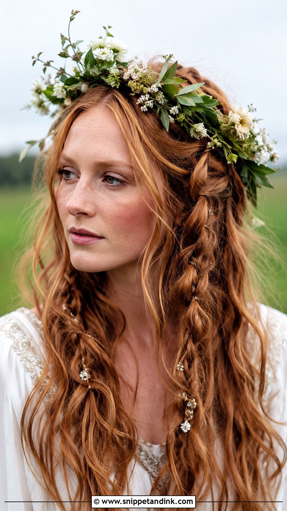 Flower Crown Viking Bridal Hair - Snippet and Ink - 25 Viking Bridal Hair Ideas