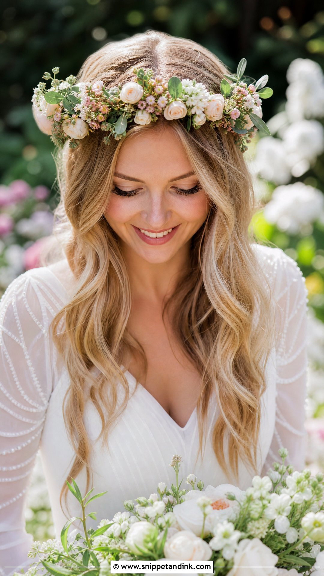 Flower Crown Wedding Hair - Snippet and Ink - 15 Flowers for Hair Wedding Ideas