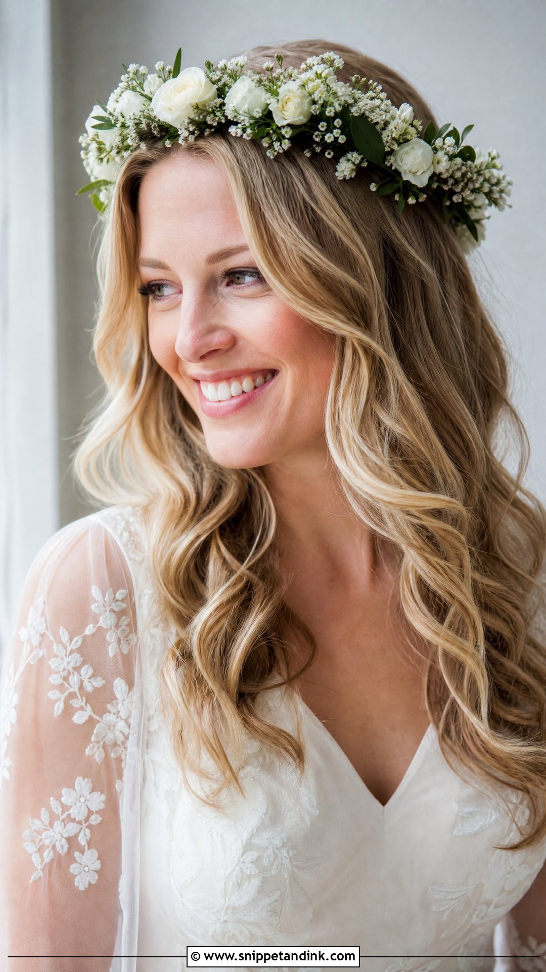 Flower Crown Wedding Hair - Snippet and Ink - 15 Bride Flower Hair Ideas