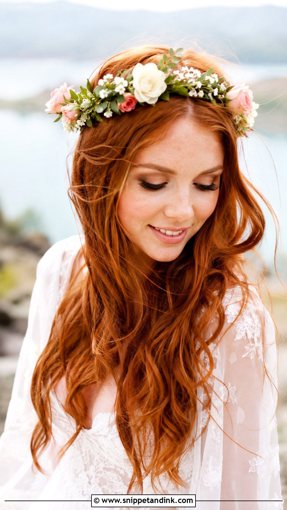 Flower Crown Wedding Hairstyle - Snippet and Ink - 30 Wedding Hairstyles 2025