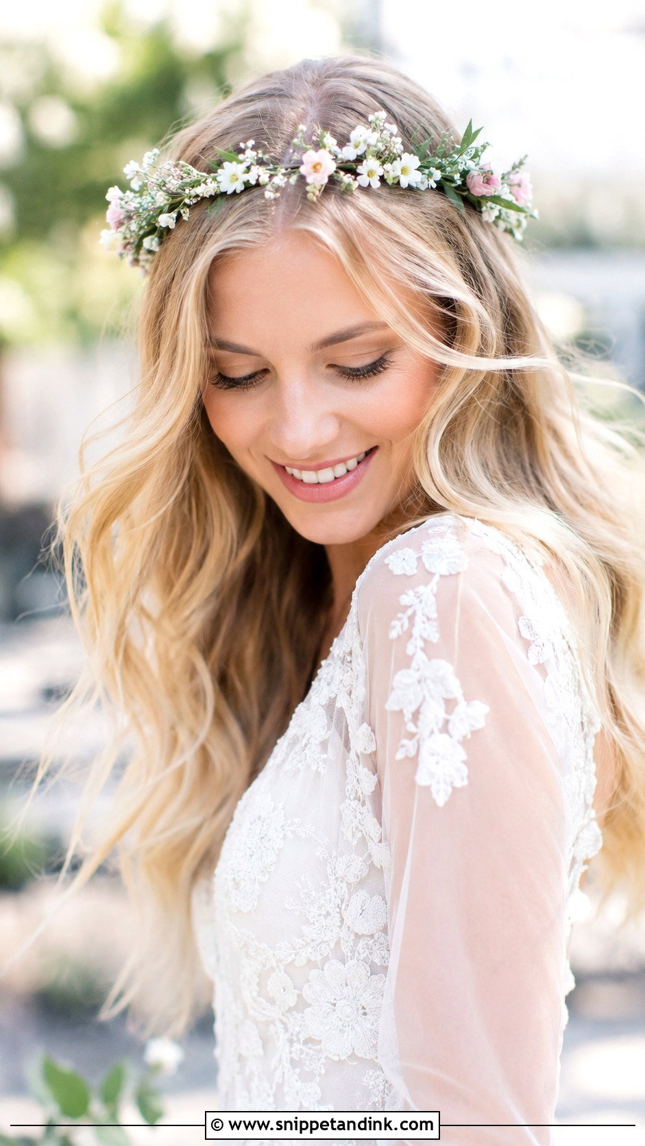 Flower Crown Wedding Hairstyle - Snippet and Ink - 35 Hairstyle for Wedding Ideas