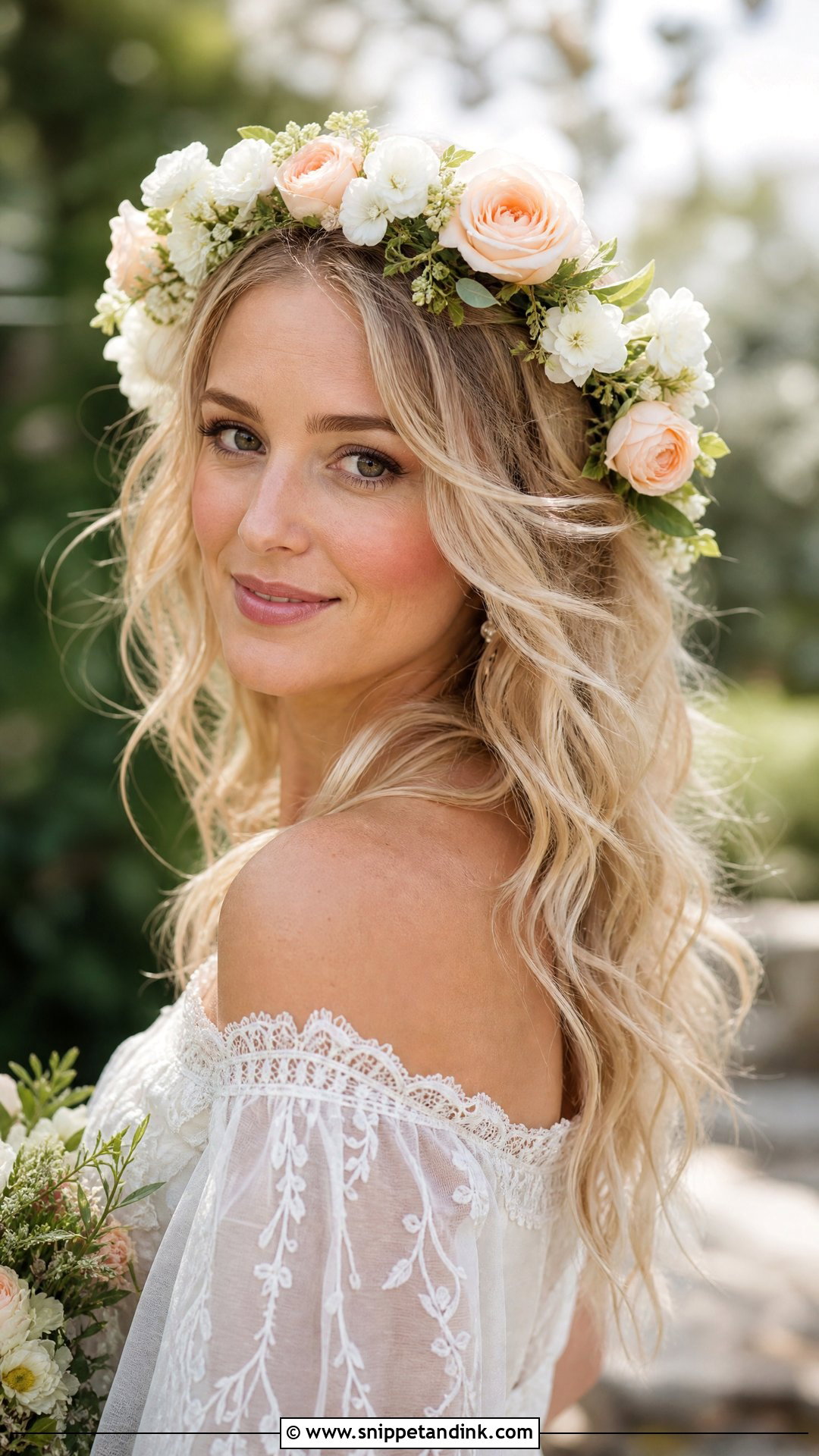 Flower Crown Wedding Hairstyle - Snippet and Ink - 20 Style Hair for Wedding Ideas