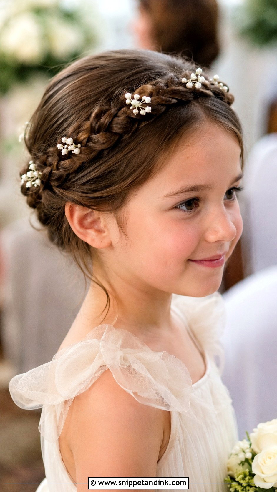 Flower Girl Braided Crown - Snippet and Ink - 15 Wedding Hairstyles for Children