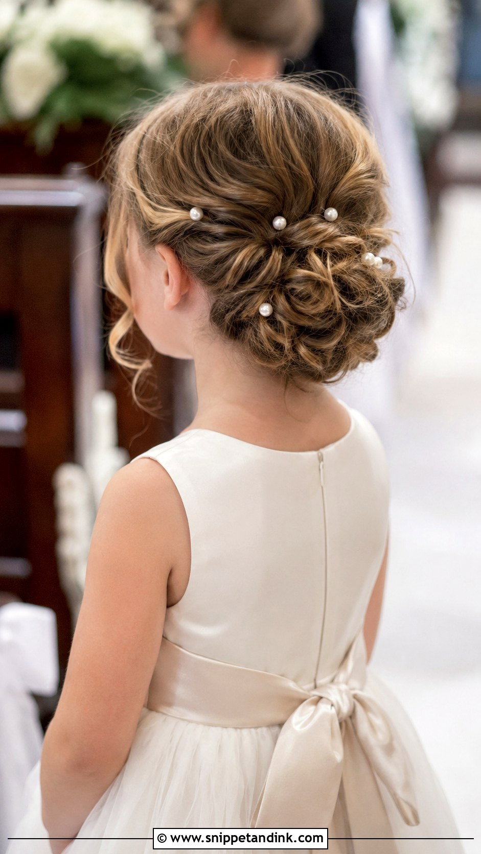 Flower Girl Bun With Curls - Snippet and Ink - 15 Wedding Hairstyles for Children