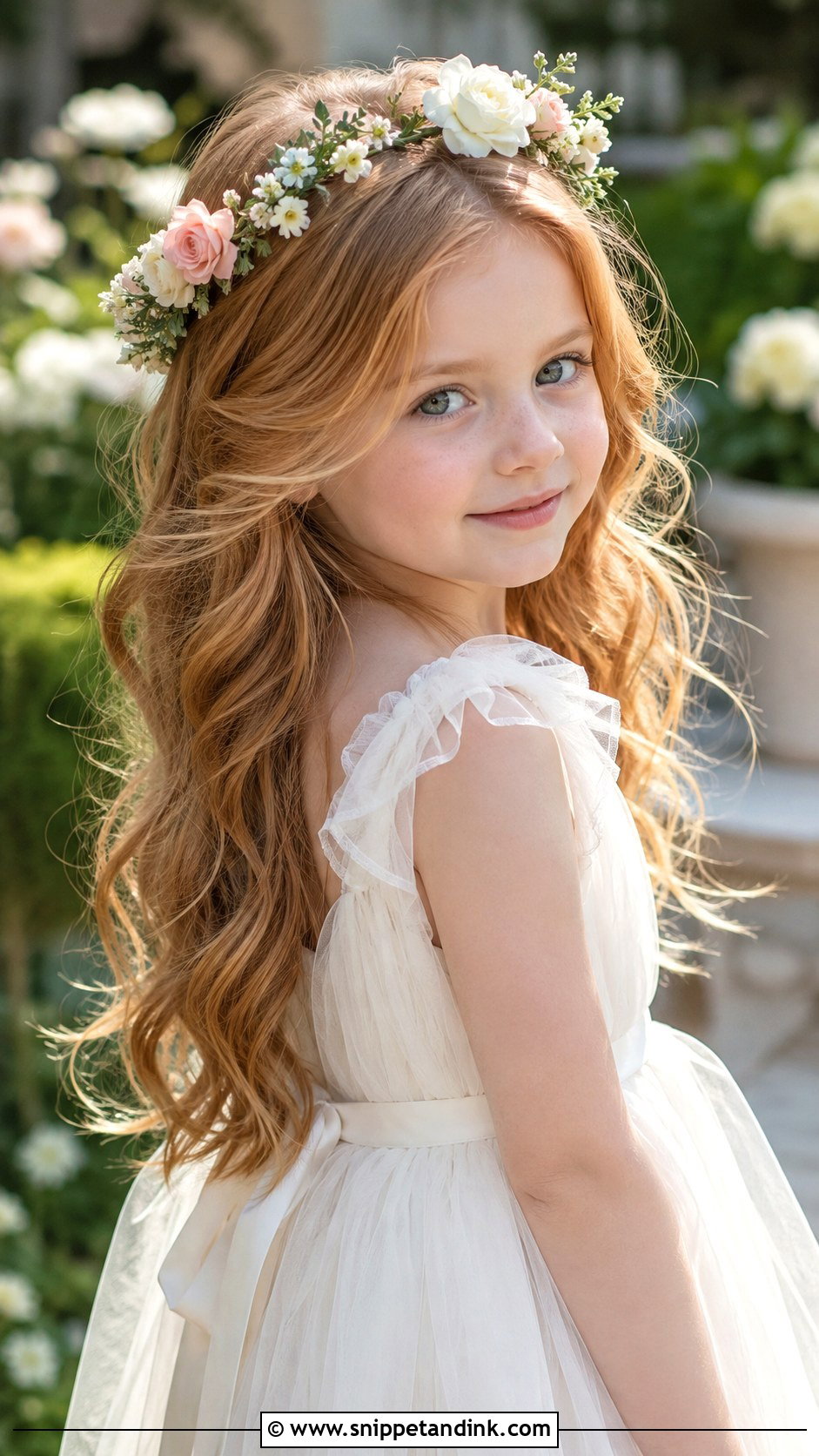Flower Girl Loose Waves - Snippet and Ink - 15 Wedding Hairstyles for Children