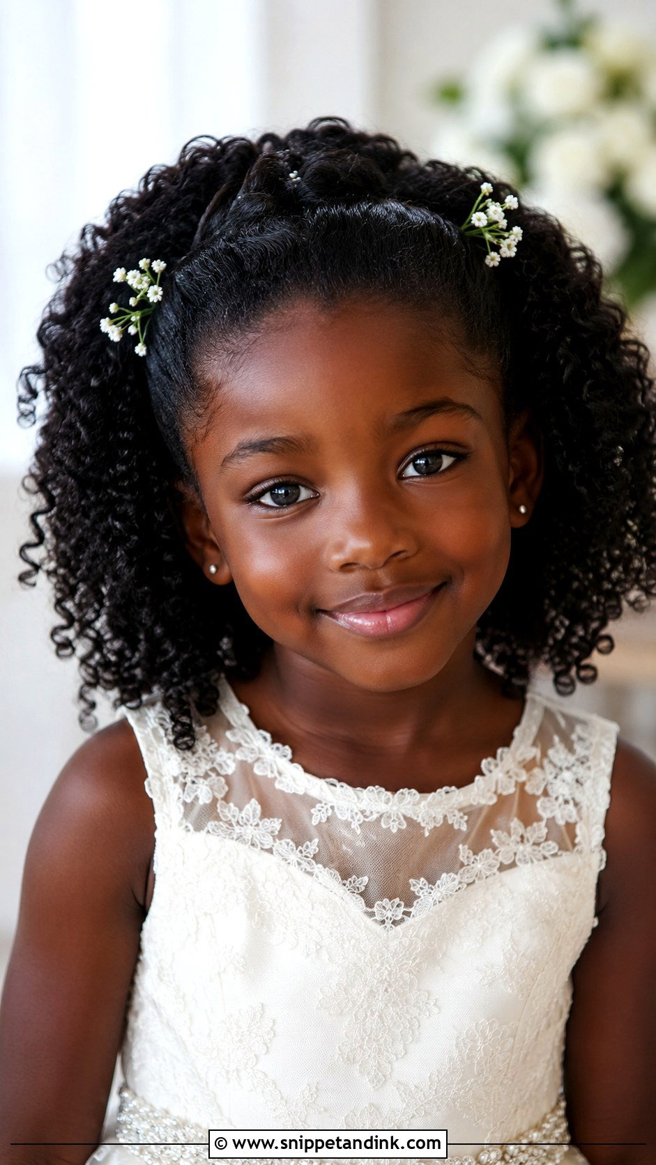 Flower Girl Natural Curls - Snippet and Ink - 15 Kid Hairstyles for Wedding