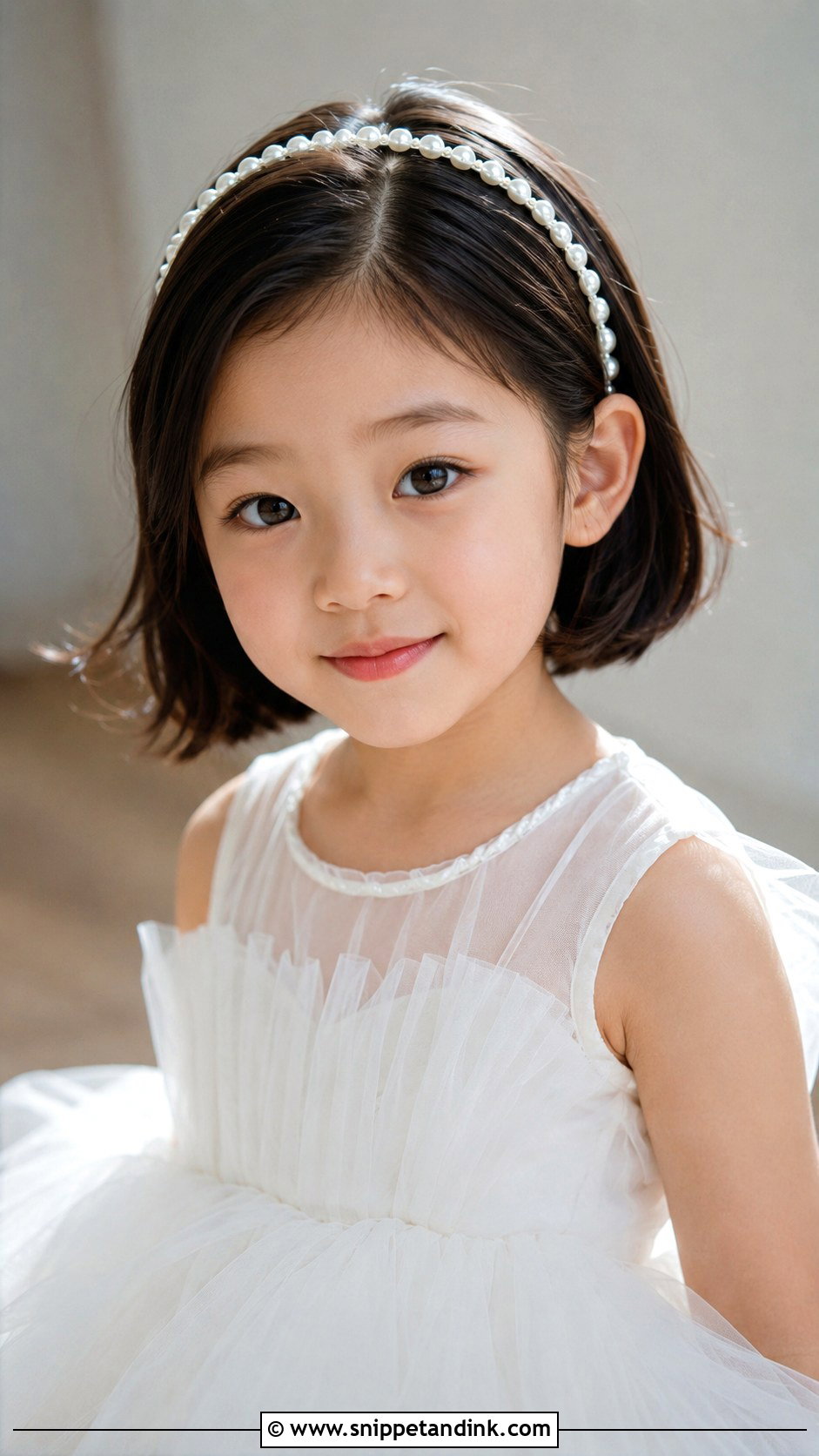 Flower Girl Short Hair With Headband - Snippet and Ink - 15 Kid Hairstyles for Wedding