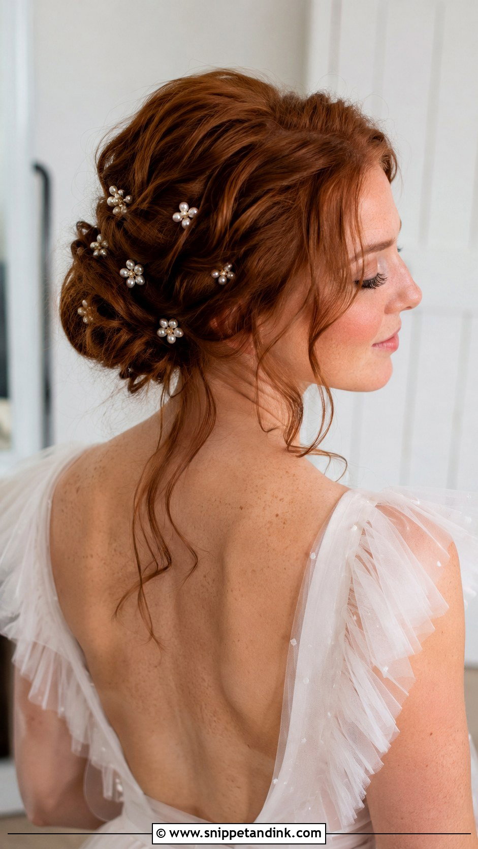 Flower Hair Pins Bridal Bun - Snippet and Ink - 20 Flower Hair Accessories Wedding Ideas