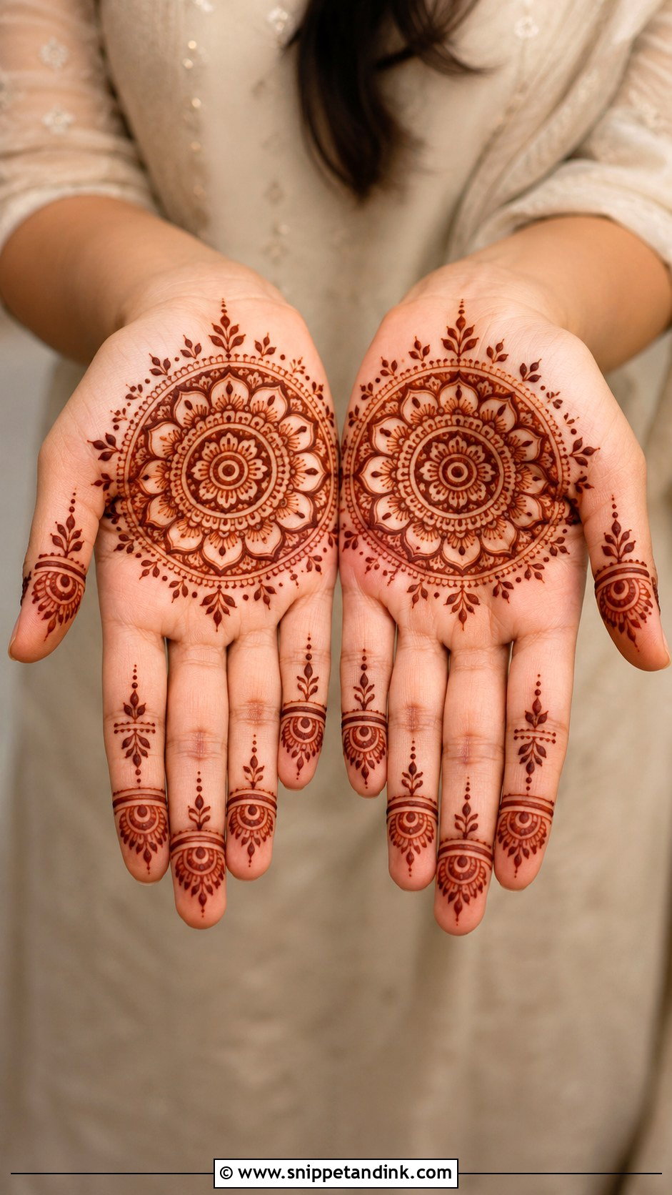 Flower Mandala Mehndi Design - Snippet and Ink - 35 Flower Mehndi Designs
