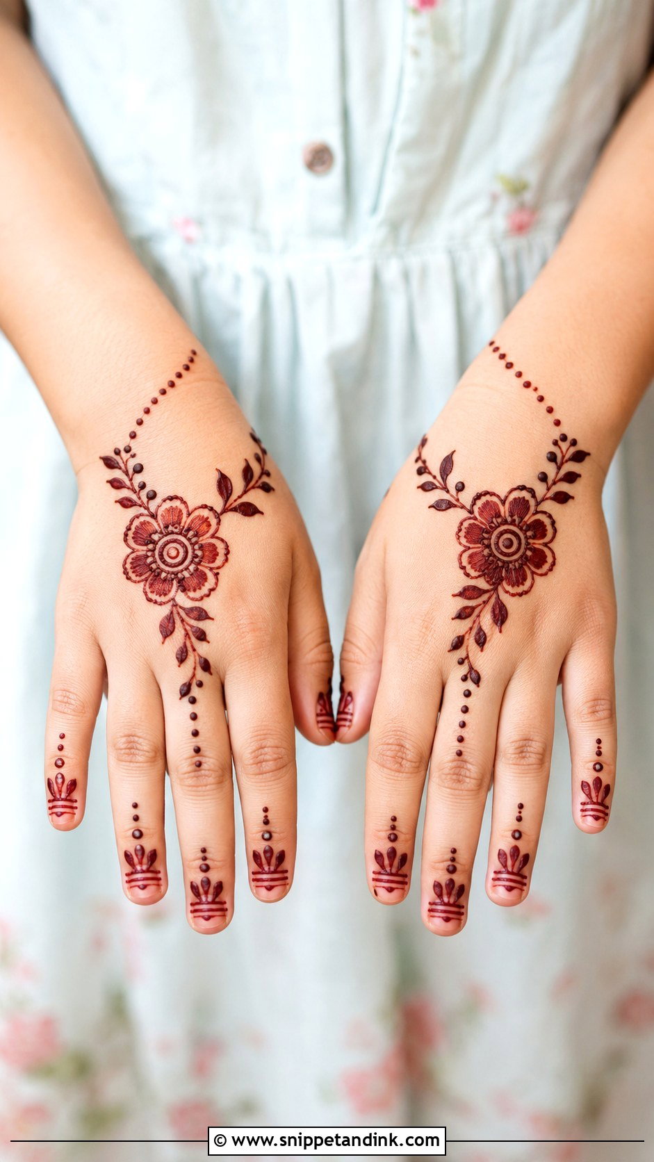Flower Mehndi Design For Kids - Snippet and Ink - 35 Flower Mehndi Designs