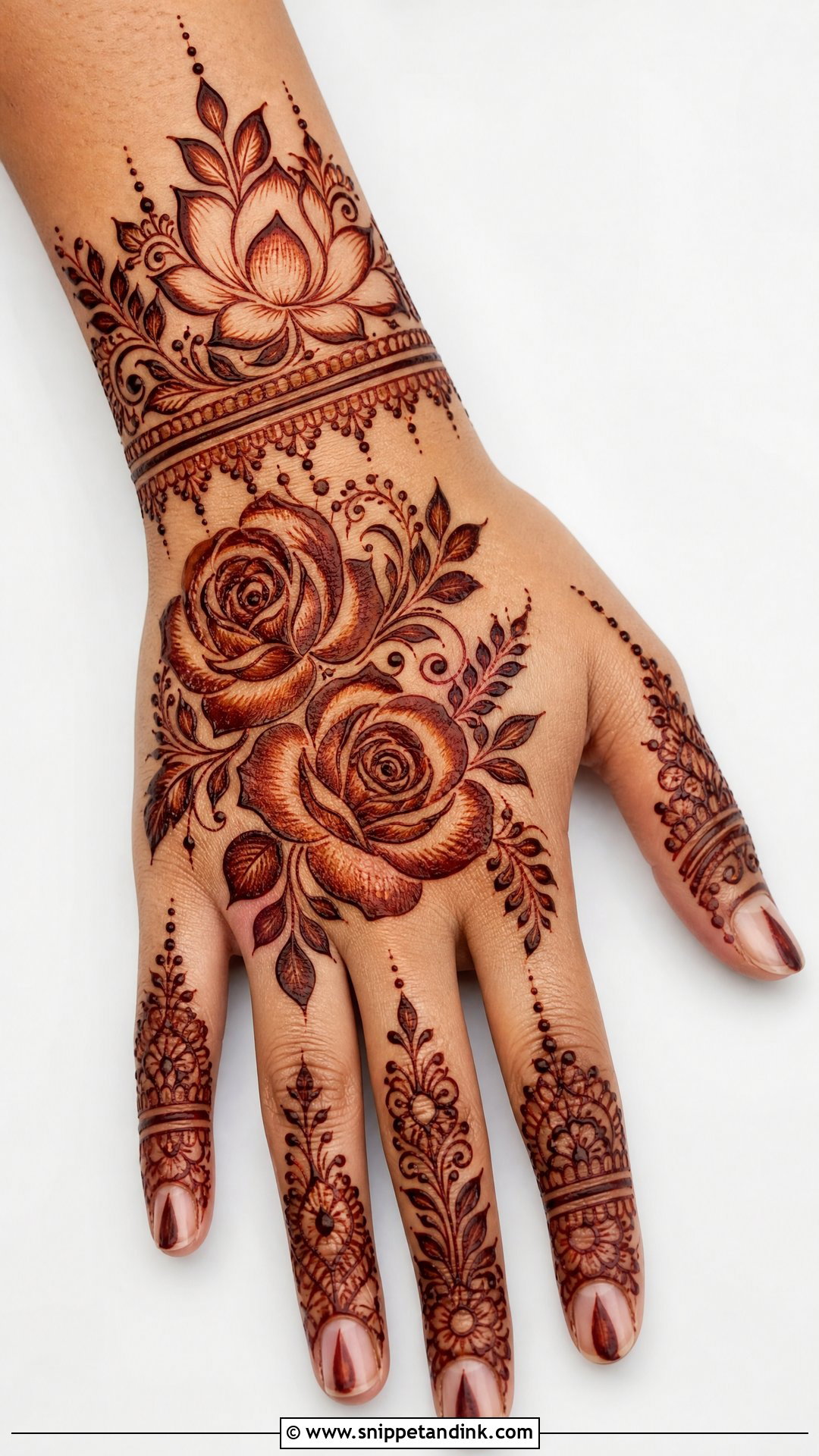 Flower Mehndi Design - Snippet and Ink - 35 Mehndi Designs