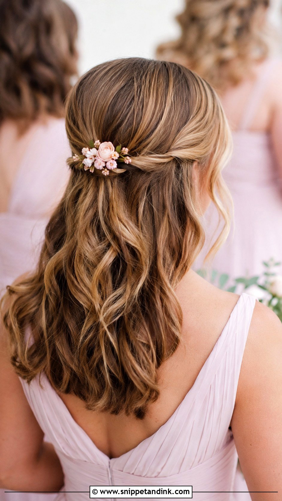 Flower Pin Bridesmaid Hair - Snippet and Ink - 25 Simple Bridesmaid Hairdo Ideas