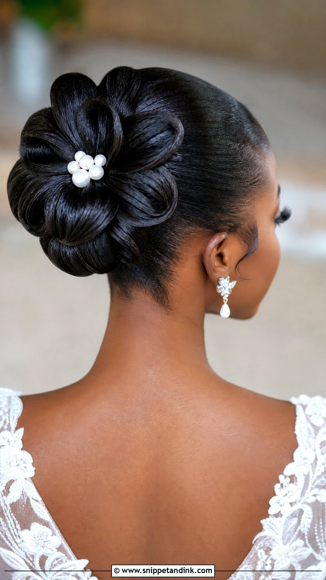 Flower Shaped Bun for Spring Weddings - Snippet and Ink - 20 Wedding Bun Hairstyles for Black Women