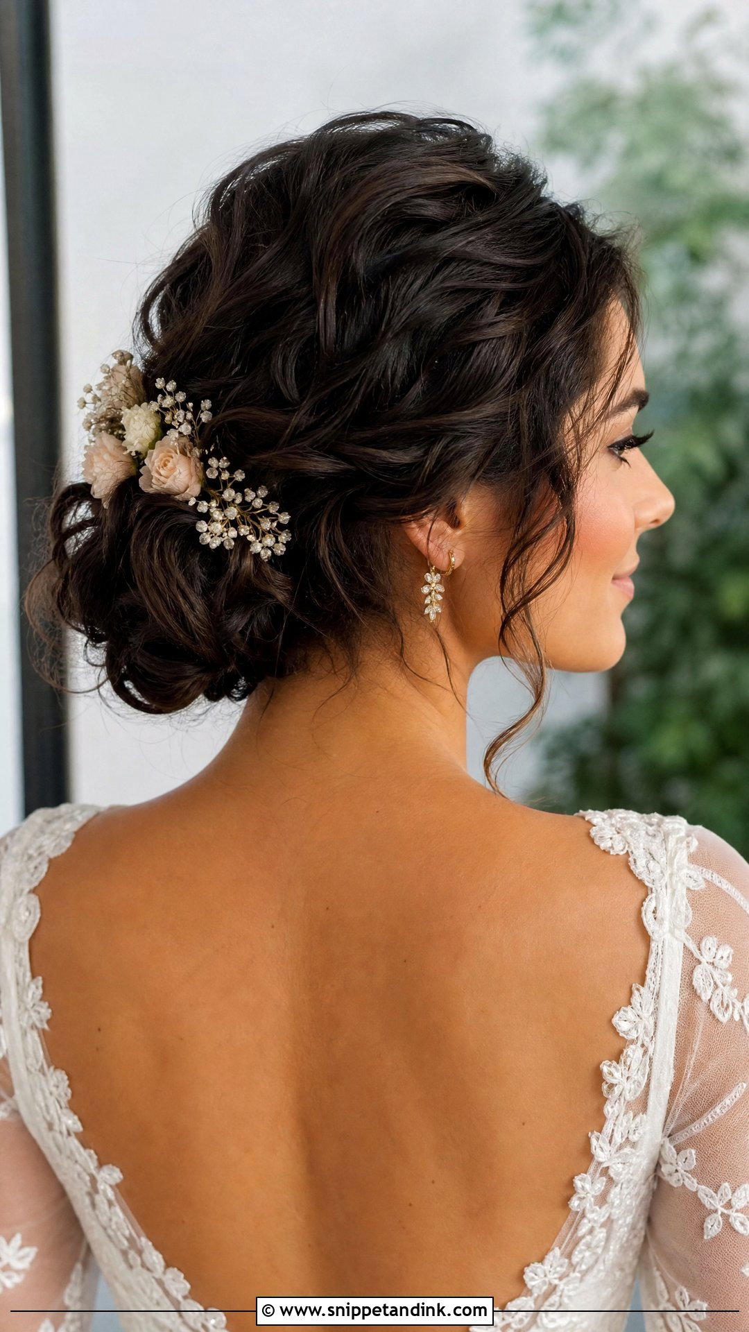 Flower Updo For Short Hair Wedding - Snippet and Ink - 15 Easy Updos for Short Hair Wedding