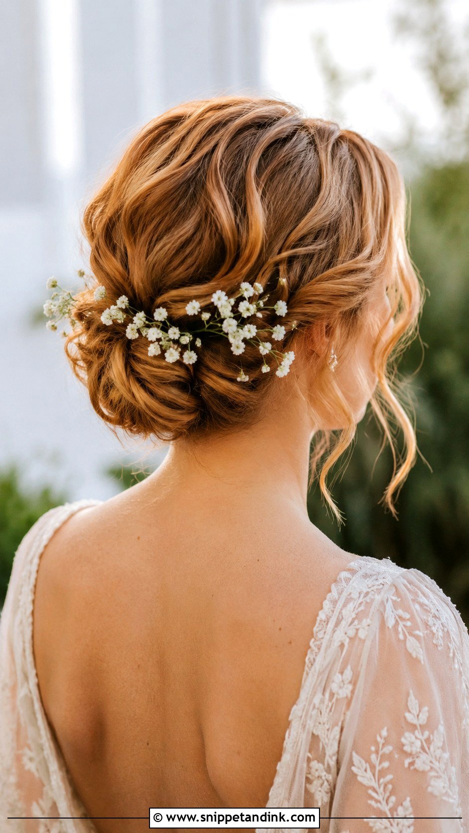 Flower Wedding Bun For Short Hair - Snippet and Ink - 15 Wedding Buns for Short Hair