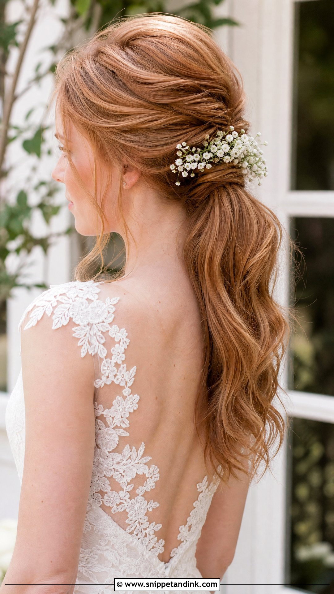 Flower Wedding Ponytail - Snippet and Ink - 20 Tail Wedding Hairstyles