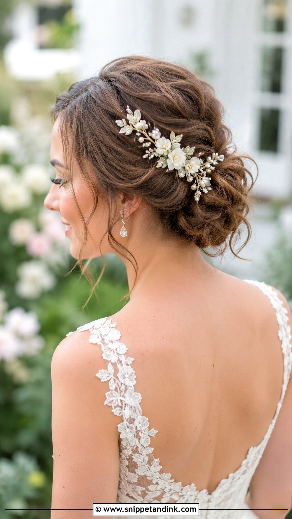 Flower and Pearl Comb - Snippet and Ink - 30 Wedding Hair Accessories