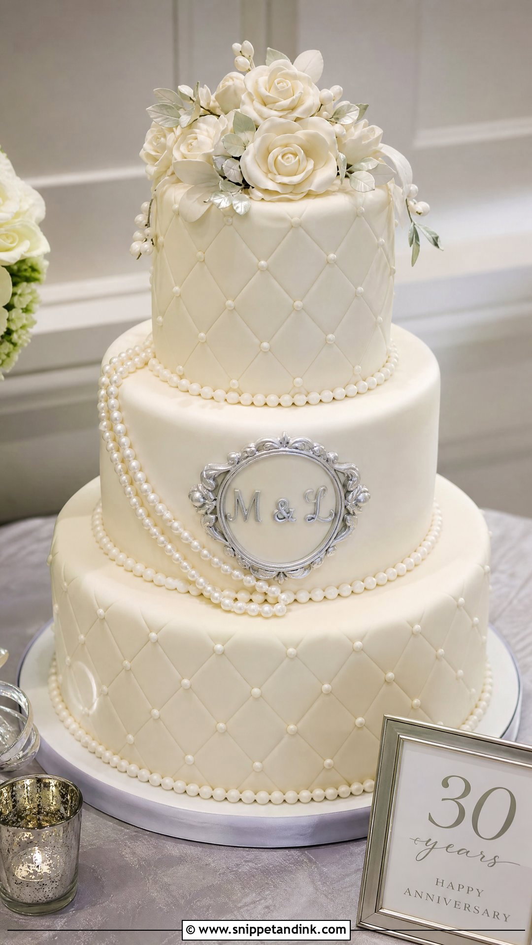 Fondant 30th Anniversary Cake - Snippet and Ink - 25 30th Anniversary Cake Ideas