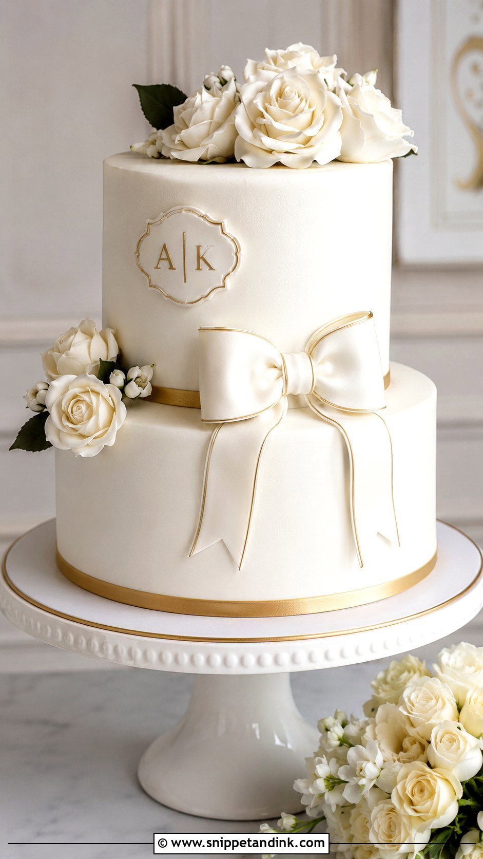 Fondant Anniversary Cake - Snippet and Ink - 20 Anniversary Cake Photo Ideas