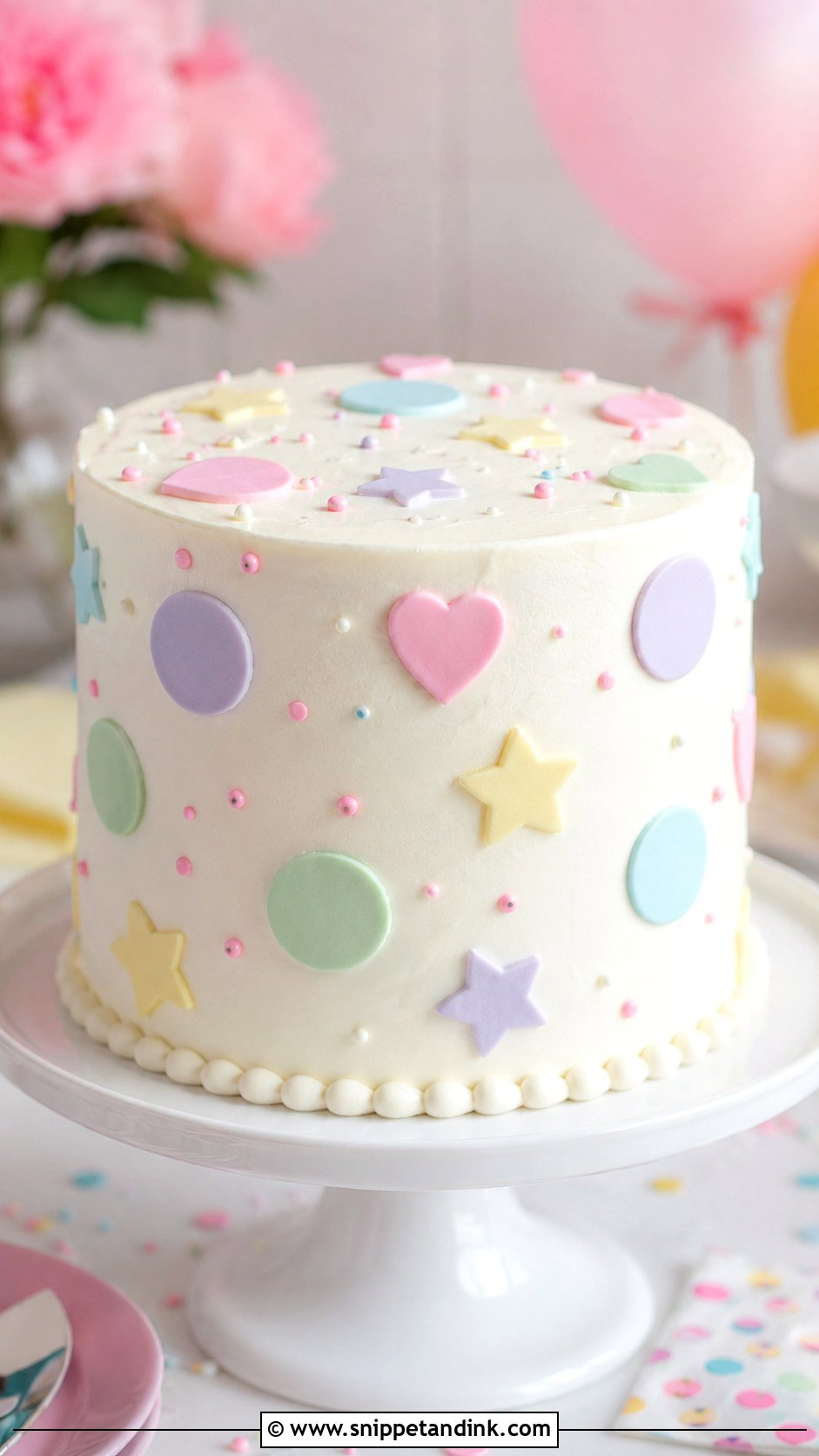 Fondant Cut Out Cake - Snippet and Ink - 20 How to Decorate Cakes for Beginners