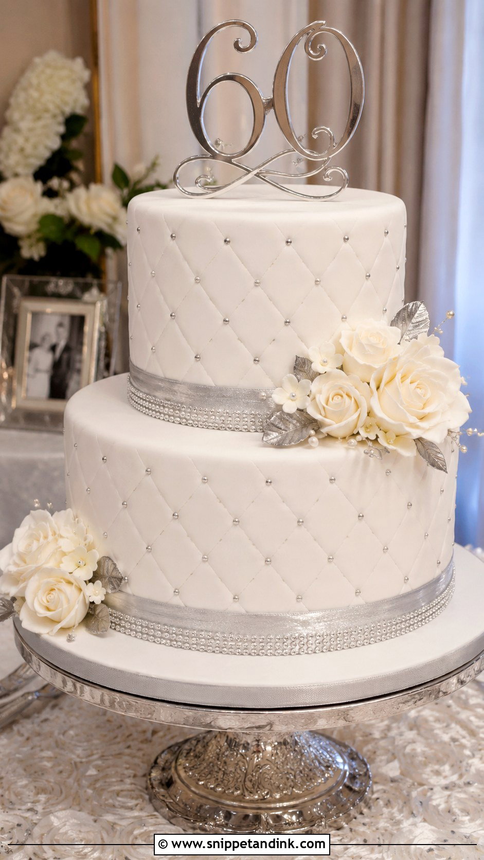 Fondant Diamond Cake - Snippet and Ink - 20 60th Wedding Anniversary Cakes