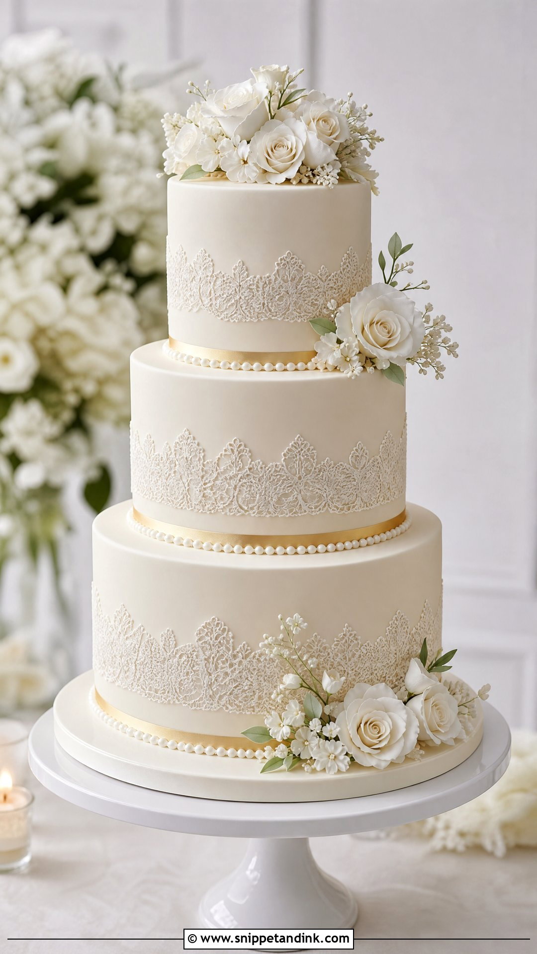 Fondant Dummy Wedding Cake - Snippet and Ink - 25 Dummy Cake Ideas for Wedding