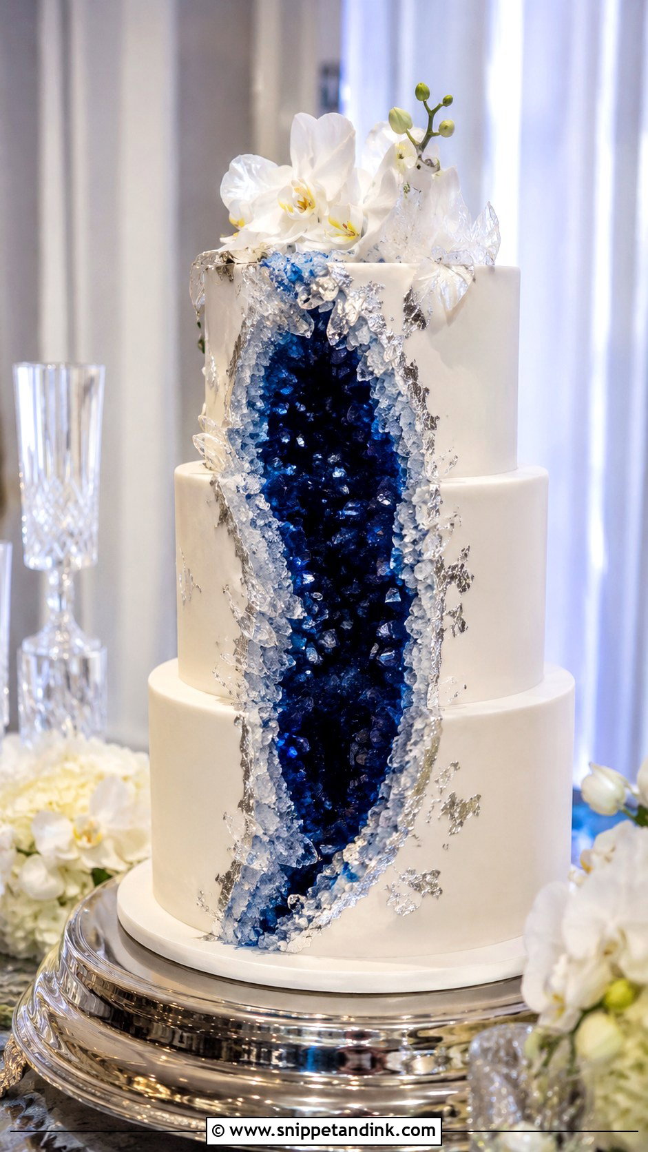 Fondant Geode Wedding Cake - Snippet and Ink - 30 Geode Wedding Cakes