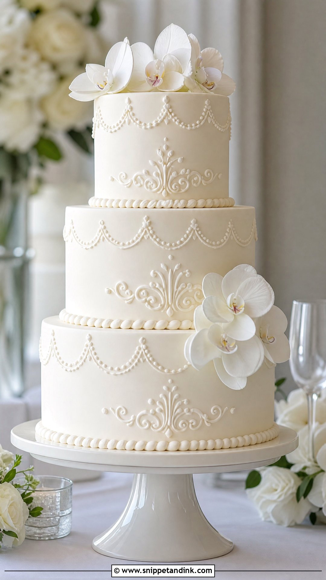 Fondant Lambeth Wedding Cake - Snippet and Ink - 20 Lambeth Wedding Cake Ideas