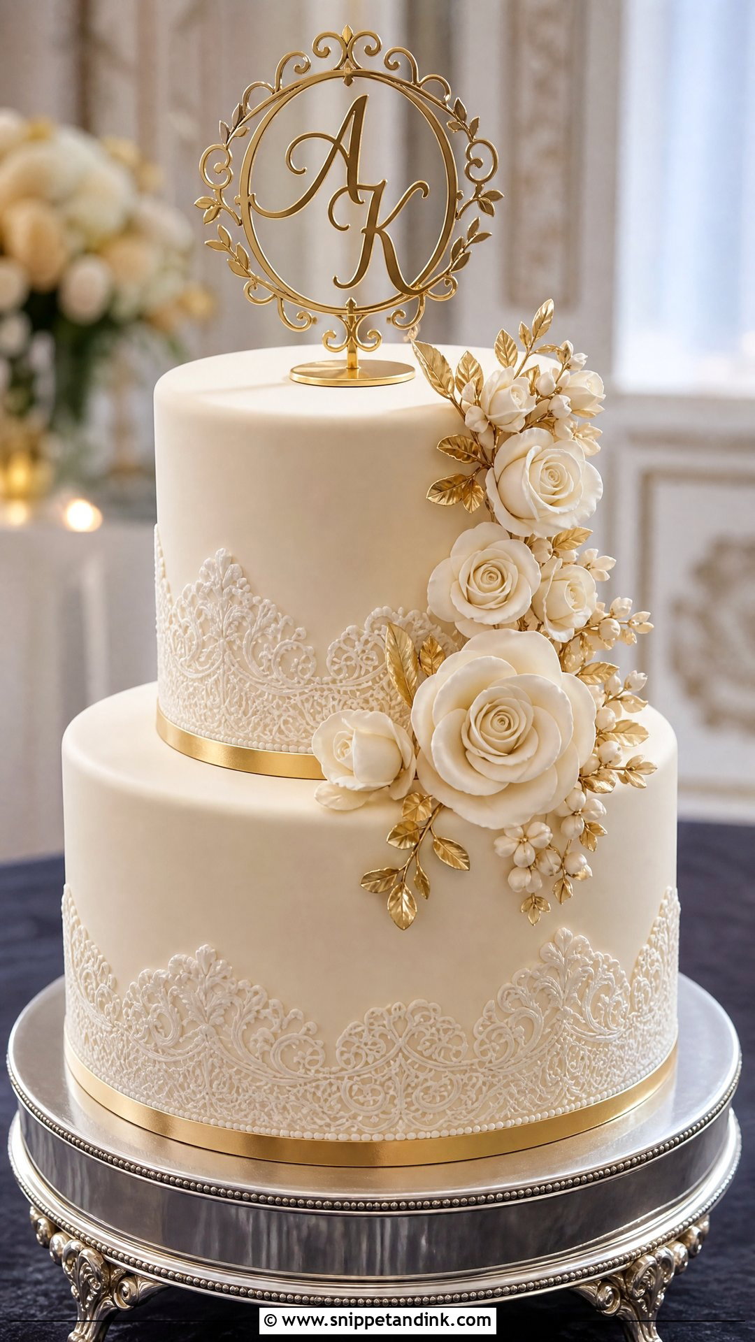 Fondant Wedding Anniversary Cake - Snippet and Ink - 30 Wedding Anniversary Cake Design Ideas