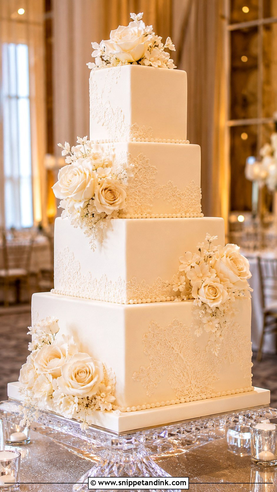 Fondant Wedding Cake - Snippet and Ink - 20 Classical Wedding Cake Ideas