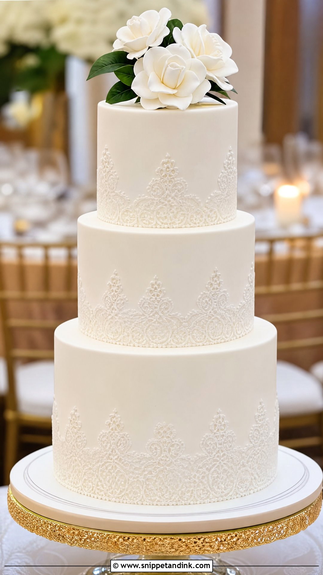 Fondant Wedding Cake - Snippet and Ink - 25 Traditional Wedding Cake Ideas