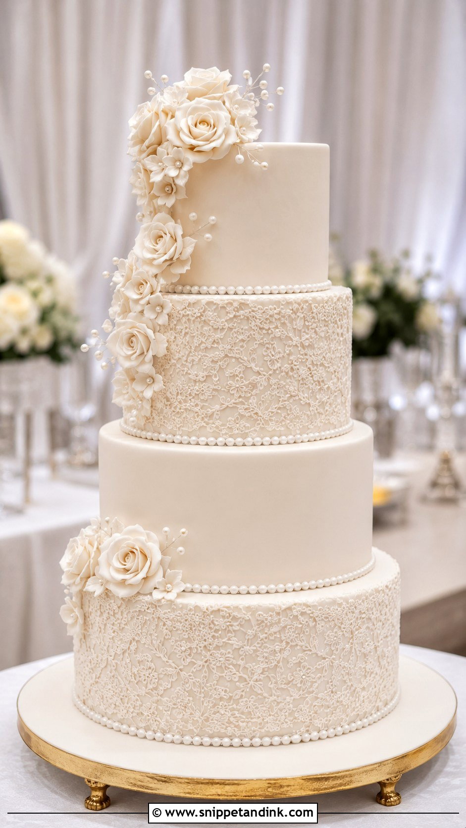 Fondant Wedding Cake - Snippet and Ink - 25 Wedding Cake Business