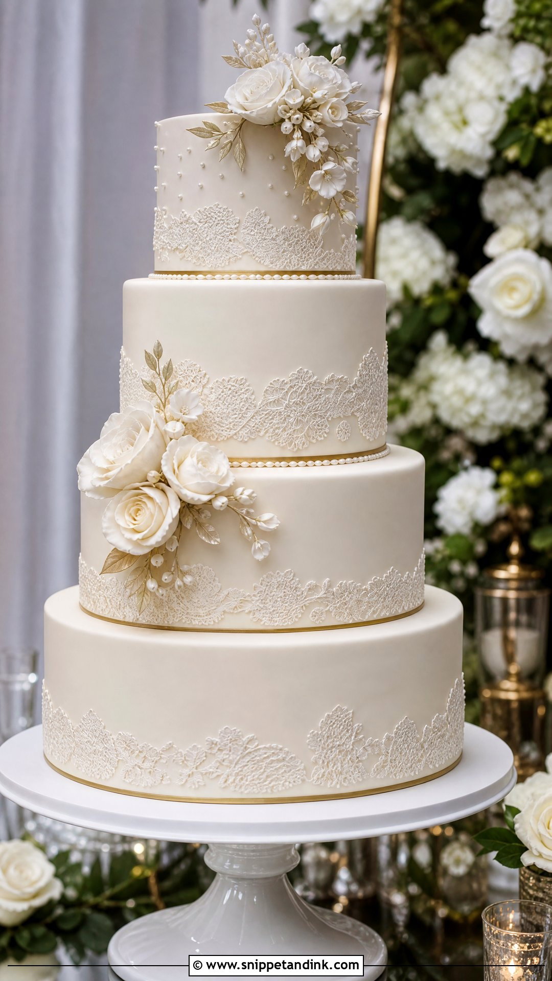 Fondant Wedding Cake - Snippet and Ink - 30 Big Cake Ideas for Wedding