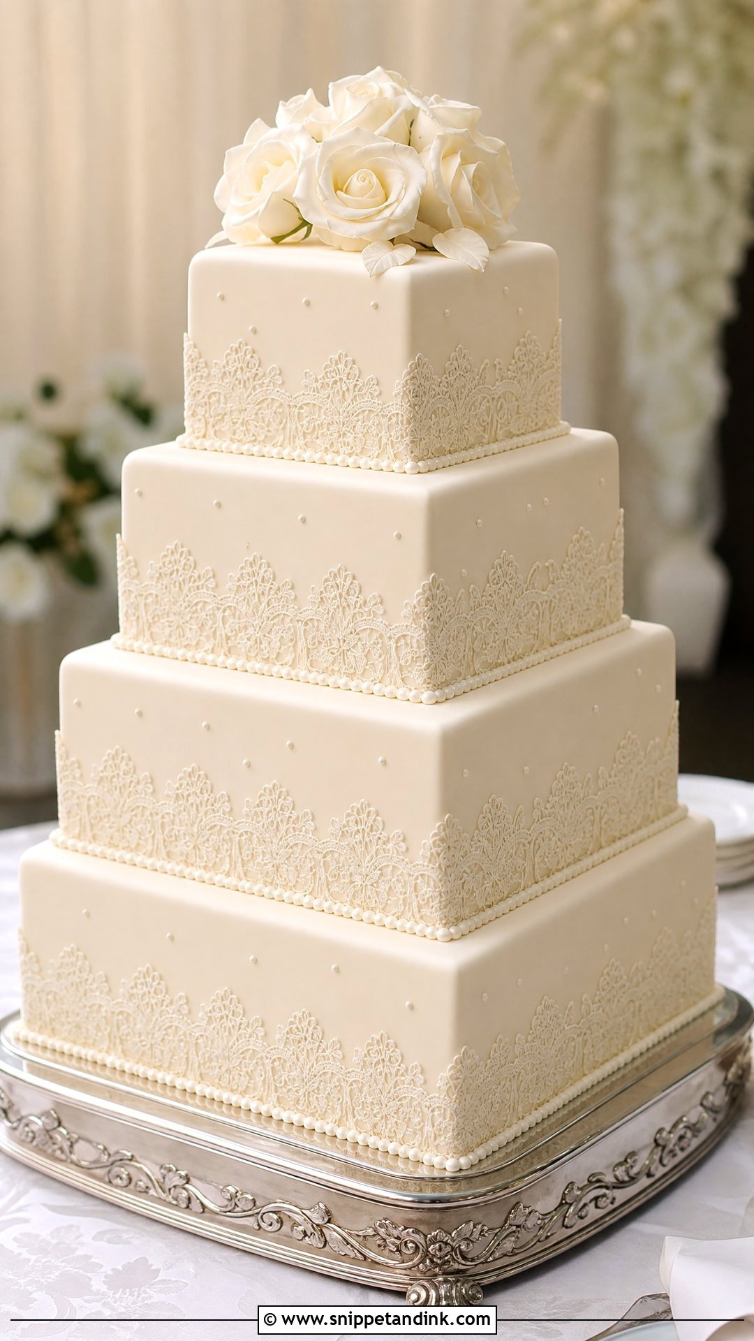 Fondant Wedding Cake - Snippet and Ink - 30 Celebration Cakes for Wedding