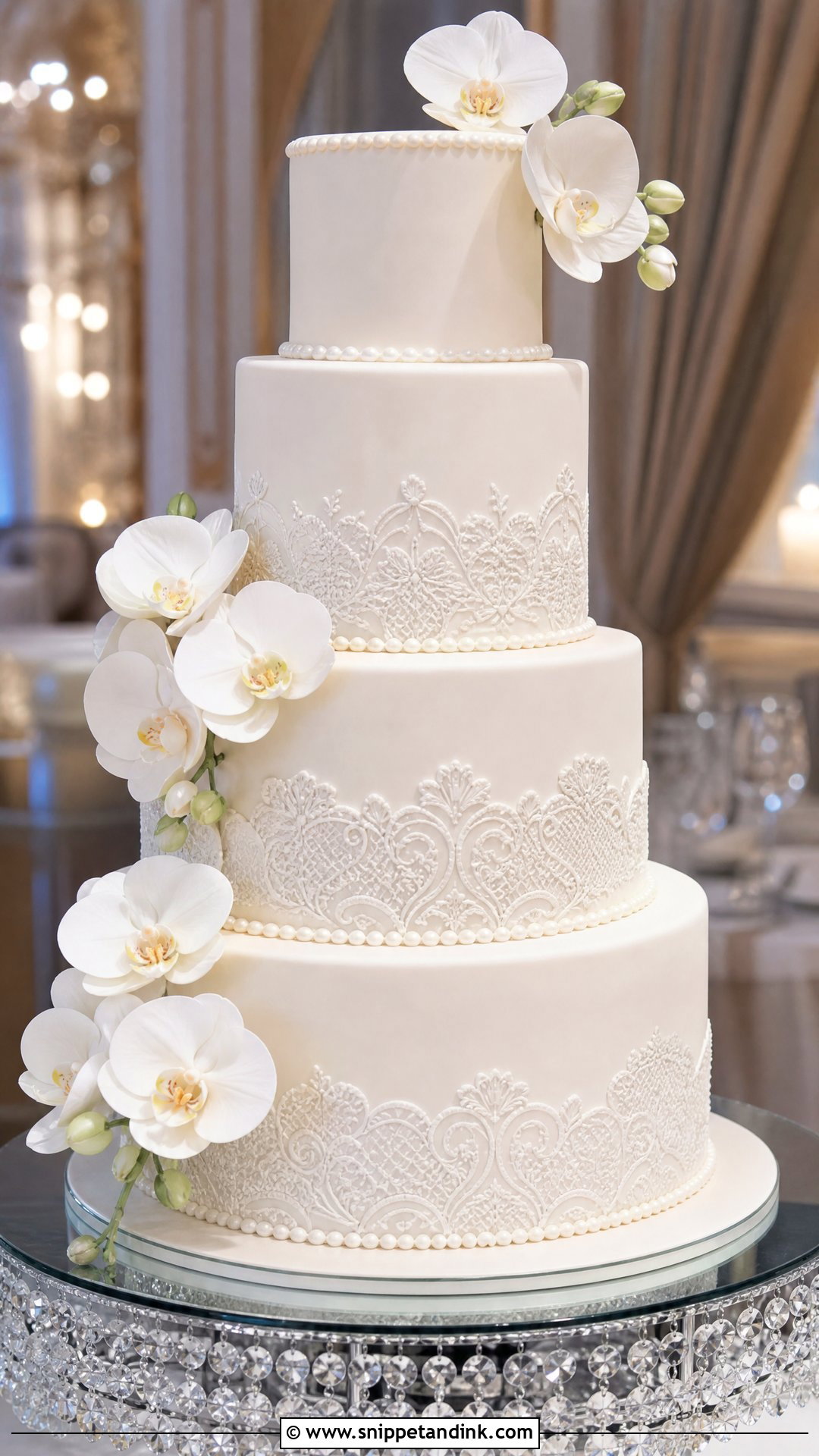Fondant Wedding Cake - Snippet and Ink - 35 Wedding Cakes